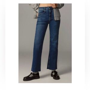 Pilcro The Annie High-Rise Straight Jeans in Denim Blue Size 27